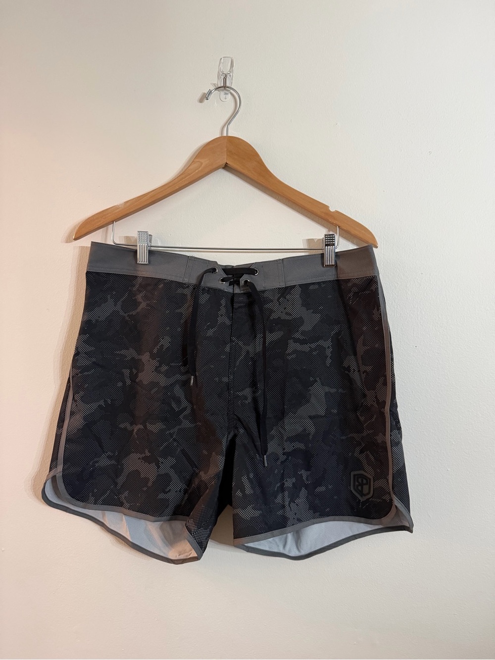 Born Primitive Men's Black Camo Swim Trunks